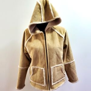 Liz Claiborne Fur Lined Hooded Jacket